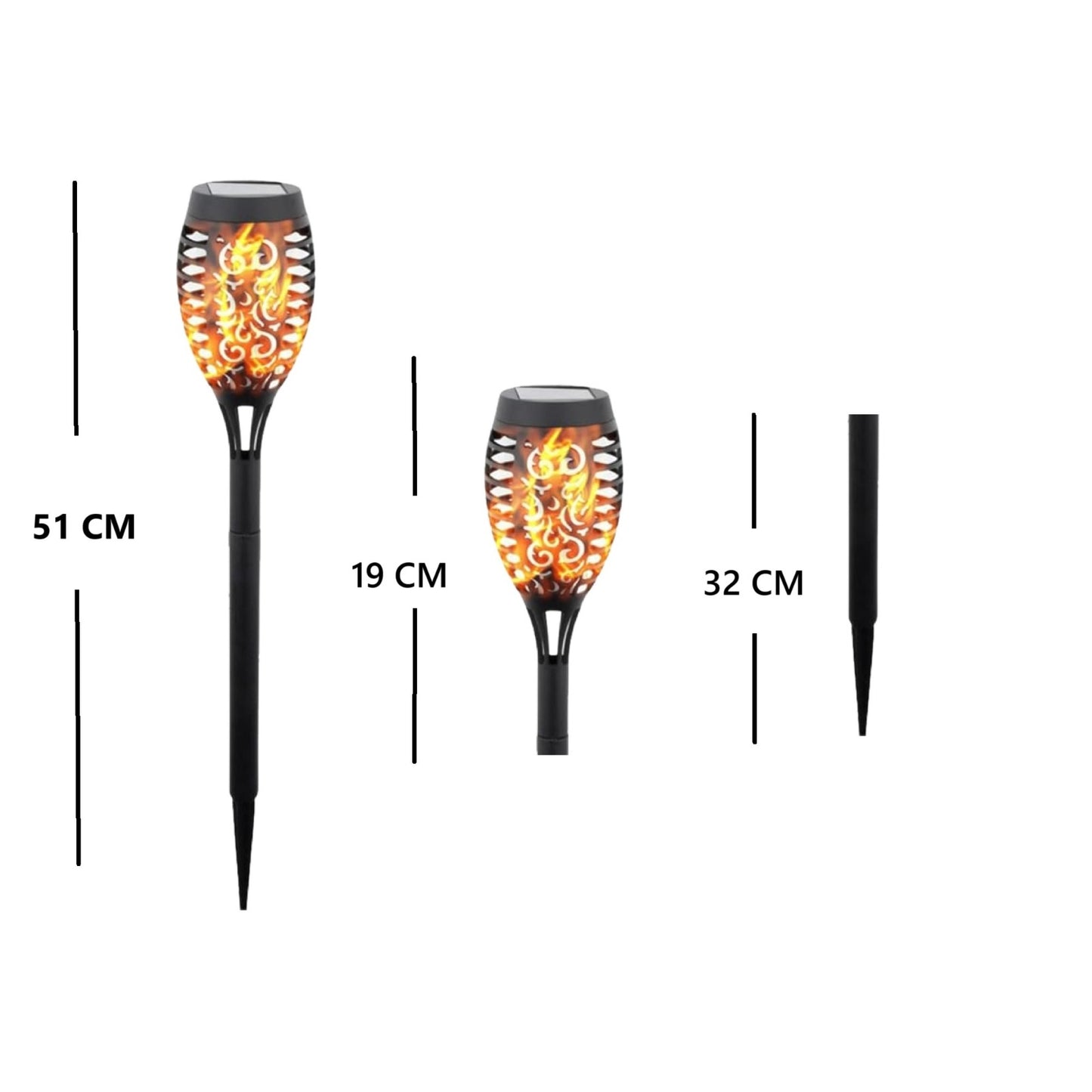 Antorcha Solar Decorativa | Luz de Llama para Jardín