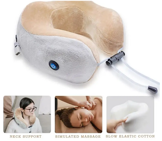 Almohada de Viaje Masajeadora con Calor – Relájate en Cada Trayecto