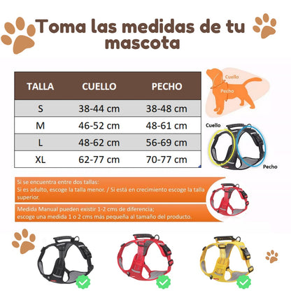 Arnés Chaleco Ajustable para Perros – Cómodo, Seguro y Resistente