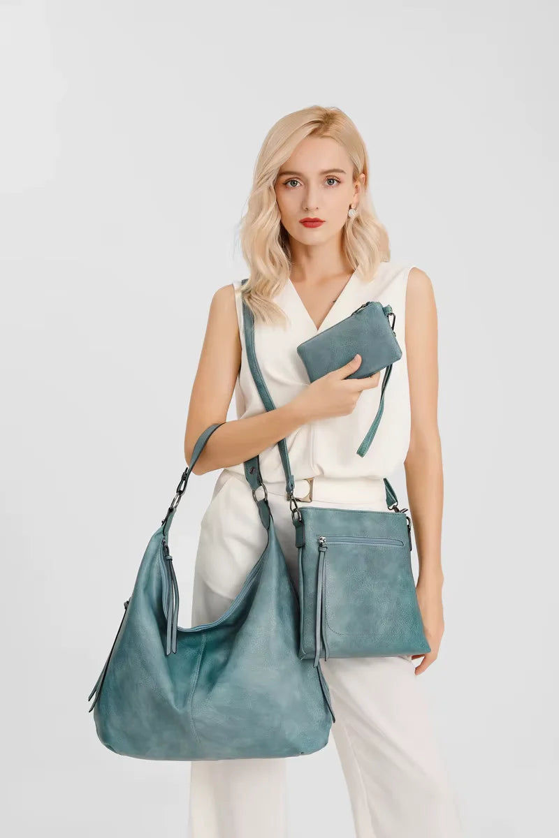 Conjunto de Bolsos 3 en 1 en Cuero Vegano Premium